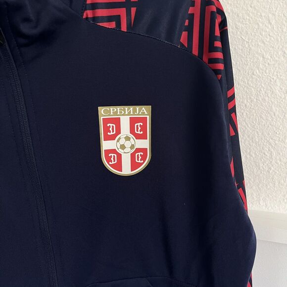 Puma Serbian Nat’l Team Men's Medium Stadium Track Jacket Soccer Football Blue - Picture 3 of 7